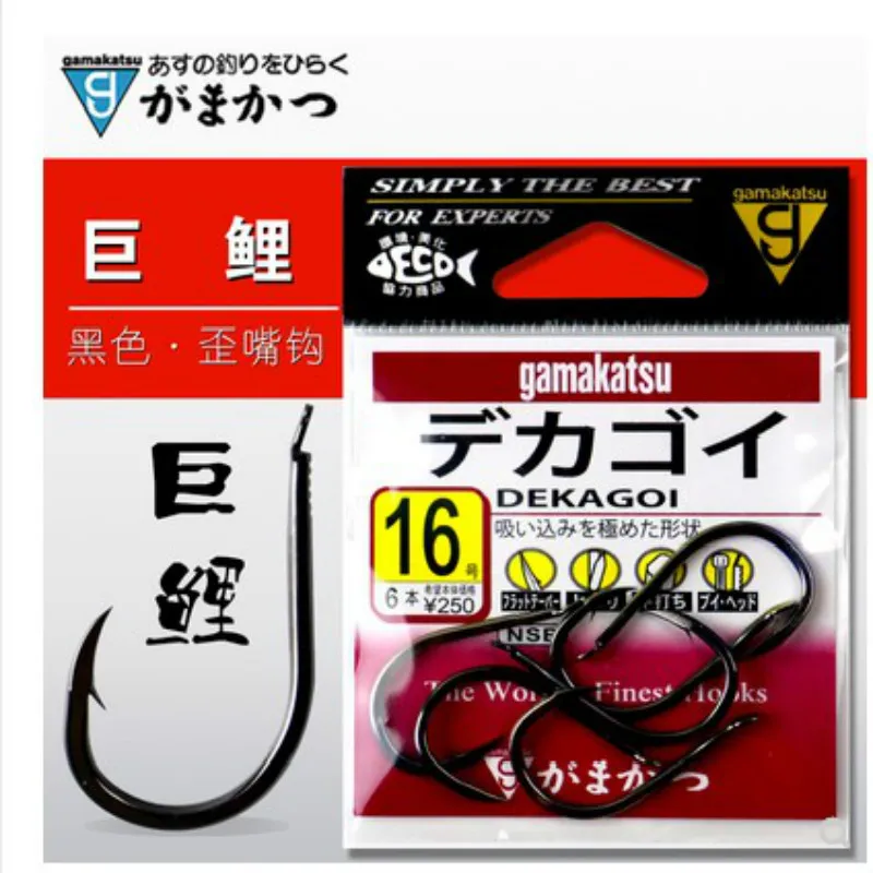 Gamakatsu-anzuelos De Pesca De carpa auténticos, cebos De Pesca De acero con alto contenido De carbono, con púas, 2 paquetes por lote - imagen 2