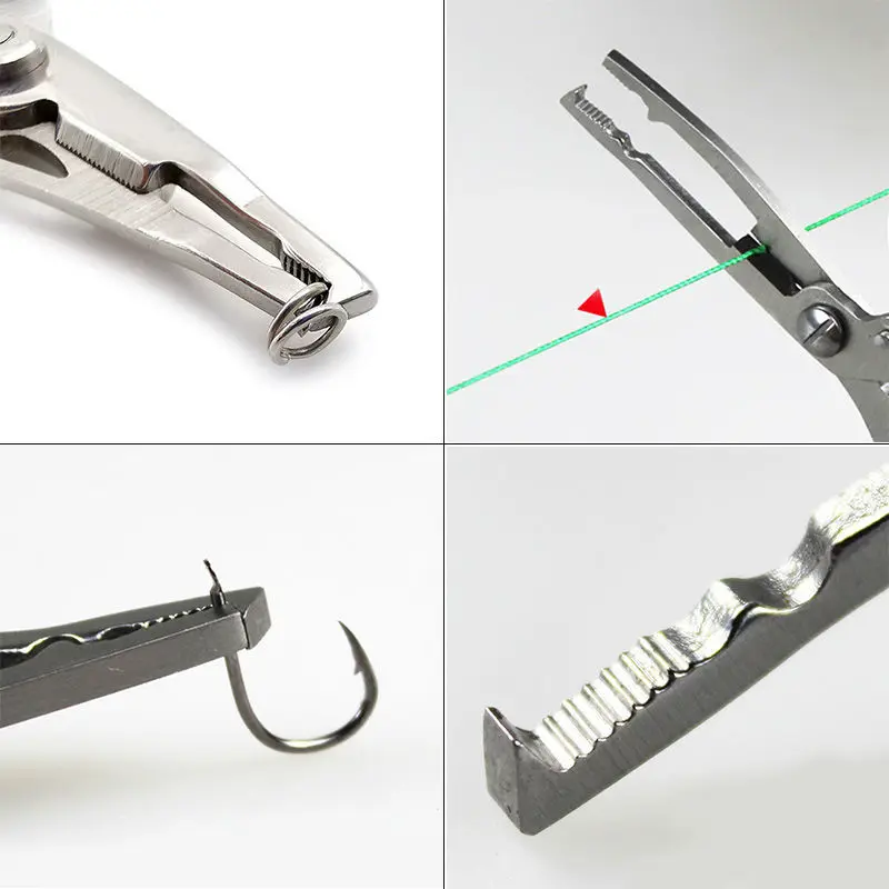 Alicates de pesca, tijeras de línea trenzada, cortador de señuelos, removedor de anzuelos, etc. Herramienta de aparejos de pesca, pinzas de uso de pescado, tijeras multifunción - imagen 4