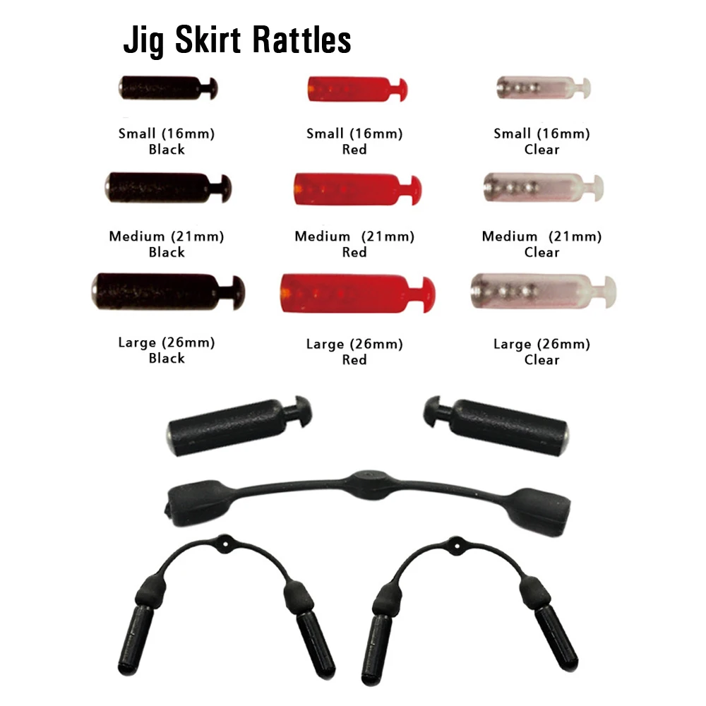 ICERIO 20 piezas Jig sonajero correas Spinnerbaits Buzzbaits Bass señuelo gancho pesca falda herramientas - imagen 4