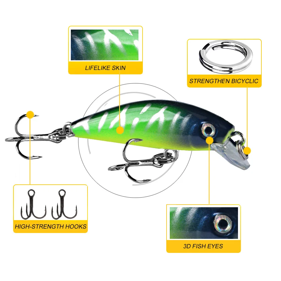 Experimente la emoción de la pesca con nuestros ganchos de alta fuerza realistas y cebo duradero y llamativo