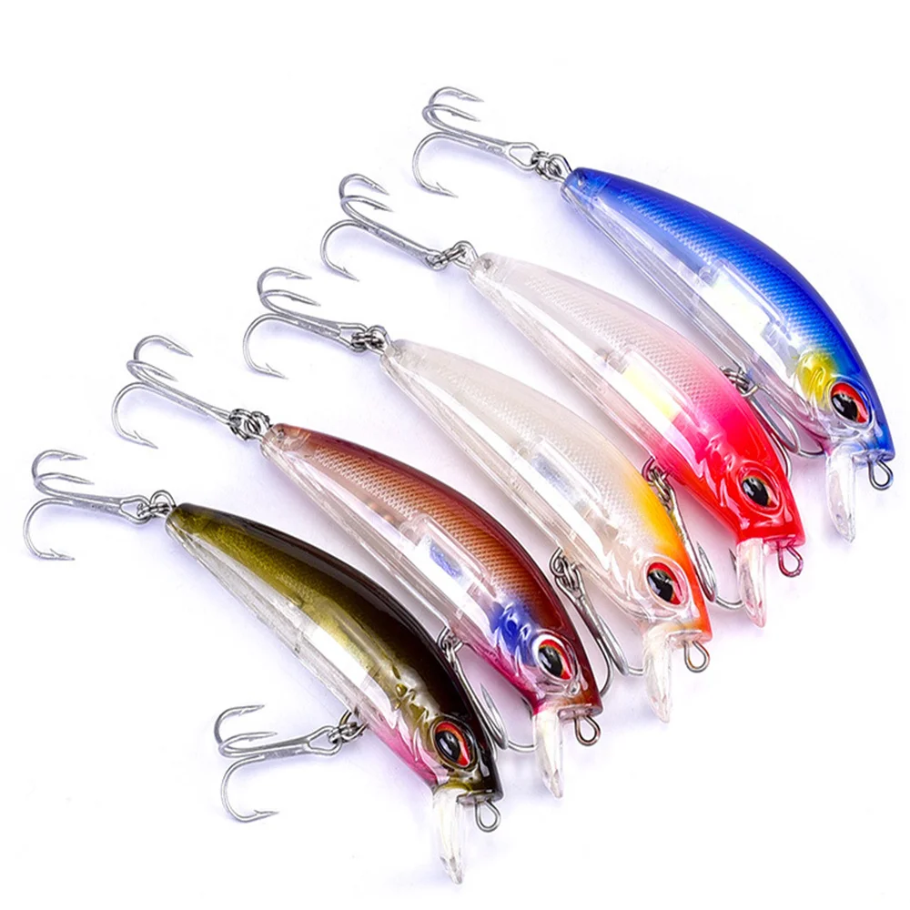 Señuelos de Pesca de piscardo, 1 pieza, 7cm, 10g, cebos duros Crankbait, Wobbler, Lucio, anzuelos triples - imagen 4