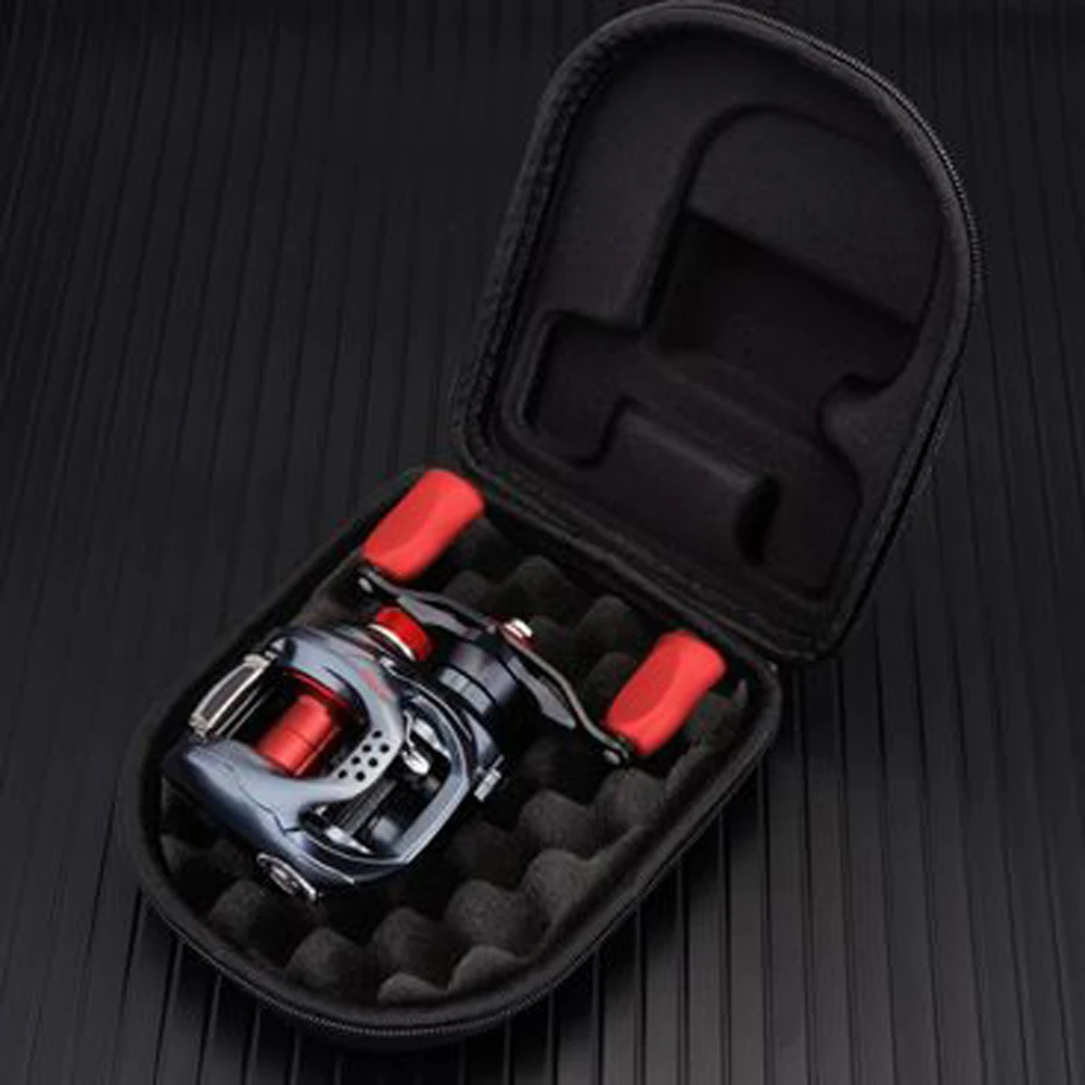 Bolsa de carretes de pesca portátil, funda protectora de carcasa dura EVA impermeable, accesorios de aparejos de pesca para la mayoría de las ruedas de Baitcasting - imagen 3