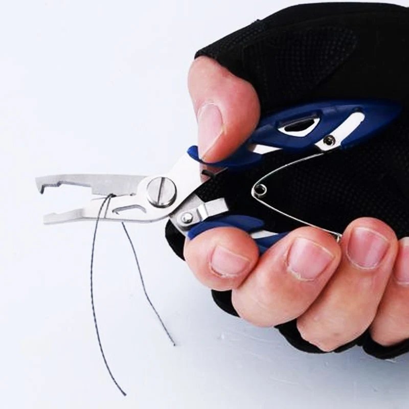 Alicates de herramientas de aparejos, pinzas de uso de pescado, tijeras multifunción, alicates de pesca, tijera de línea trenzada, tijeras de señuelo, removedor de gancho, cuerda de seguridad - imagen 5