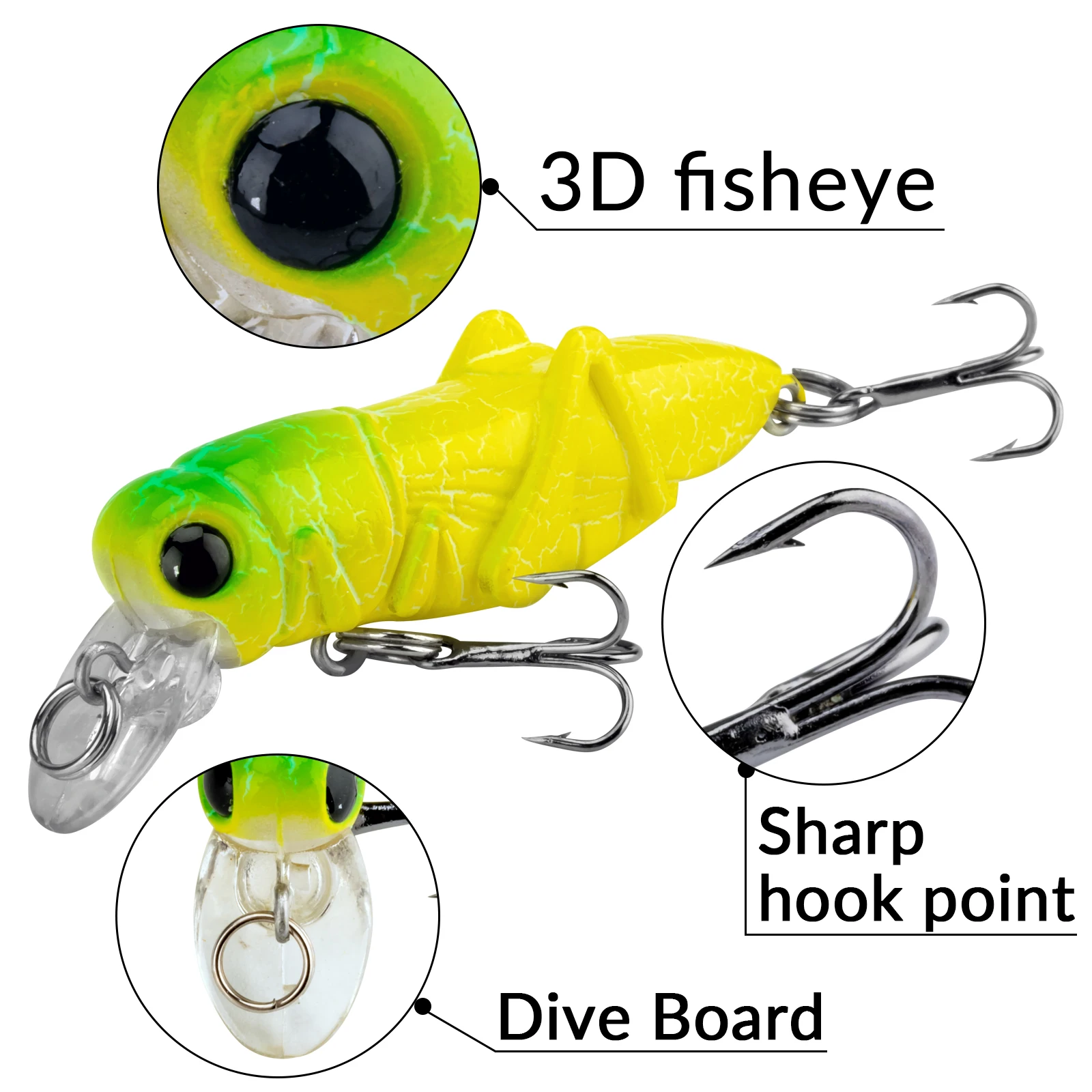 1 Uds. Señuelo de pececillo que se hunde Wobbler ojos 3D Señuelos de pesca 45mm 4g Mini cebo duro Artificial Crankbait flotante Jerkbait - imagen 4