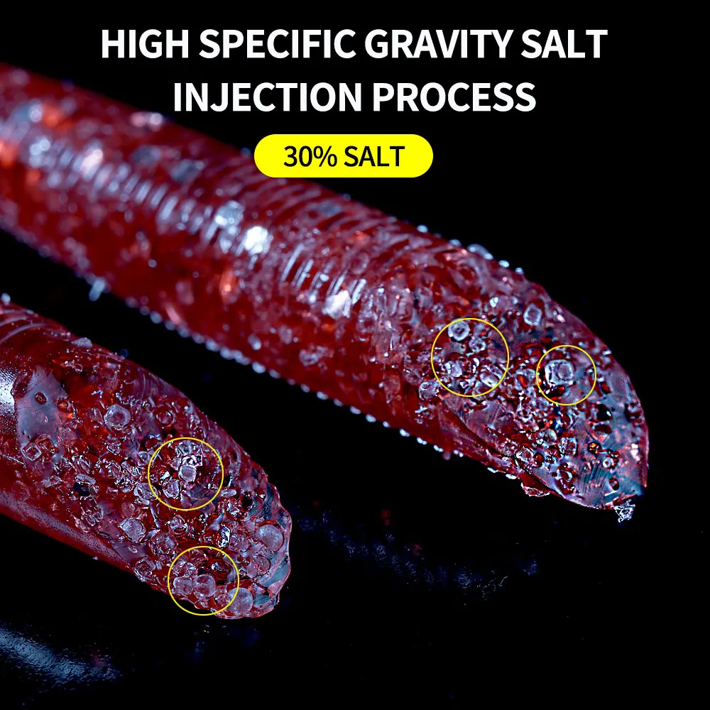 SUNMILE-señuelo de pesca suave, 3/4 pulgadas, Senko Worm Neko Rig, cebo Artificial, sábalo de silicona, para pesca de lubina - imagen 3