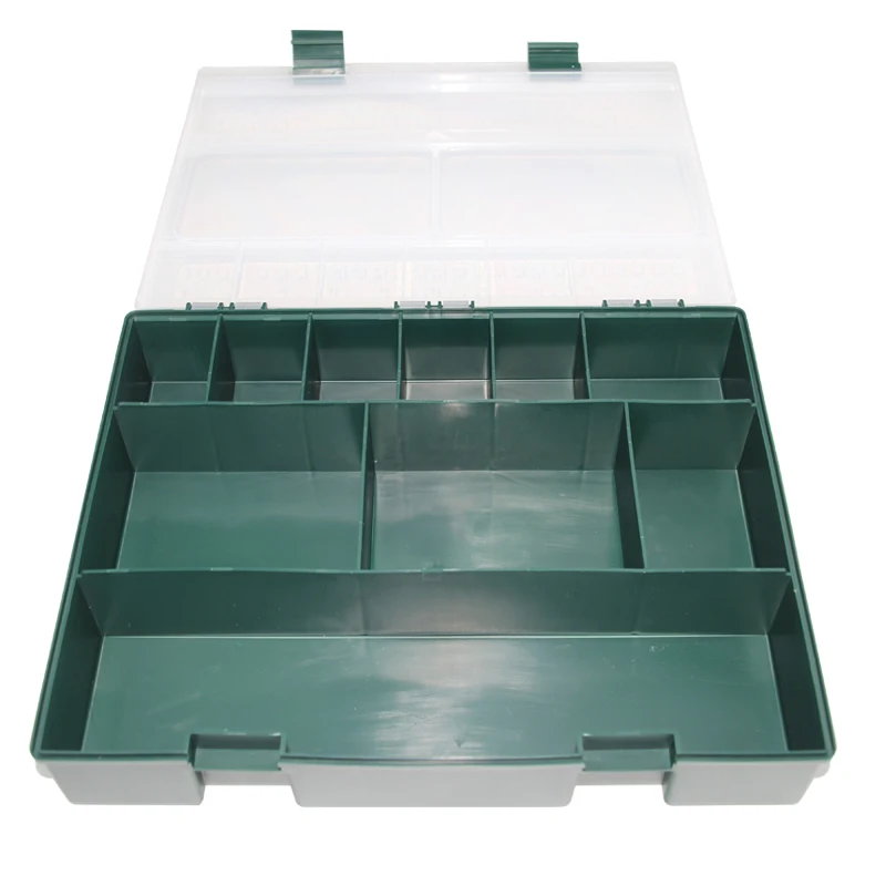 Mosodo-caja de aparejos de pesca de carpa de gran capacidad, con regla integrada, 6 cajas pequeñas separadas, caja de almacenamiento de accesorios - imagen 4