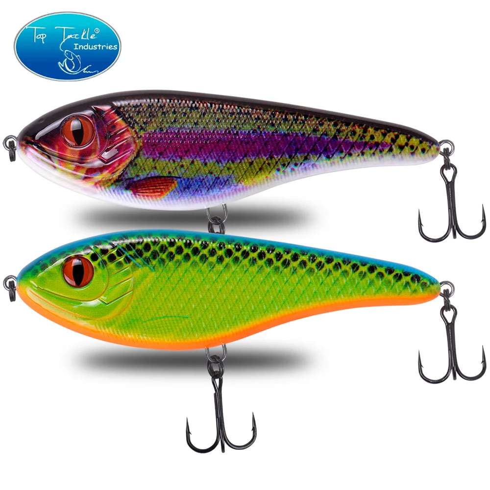 Señuelo de pesca con cebo de hundimiento lento fpor bass 150mm 81g Muskie Pike Big VIB señuelo de pesca duro CFLURE Jerk cebo anzuelos negros - imagen 5