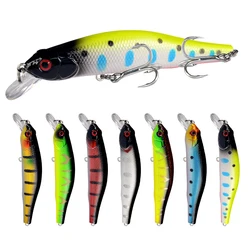 1 señuelo de Pesca de 100mm y 11g, cebo Artificial para pececillos, Crankbait, Wobblers, ojos 3D, perca, Lucio, Carpa, natación