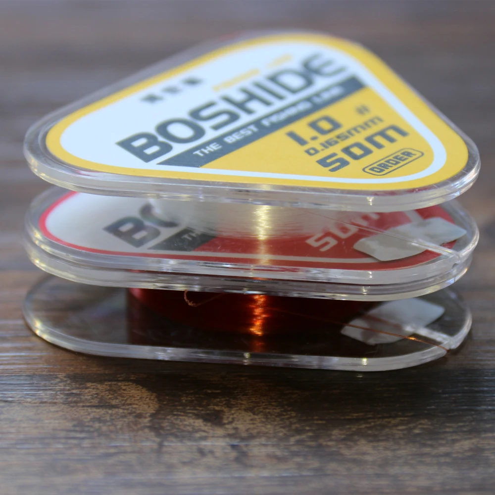 Línea de pesca de 50m, competición de pesca, línea más Invisible, sin memoria, línea principal súper fuerte, sublínea de nailon - imagen 3