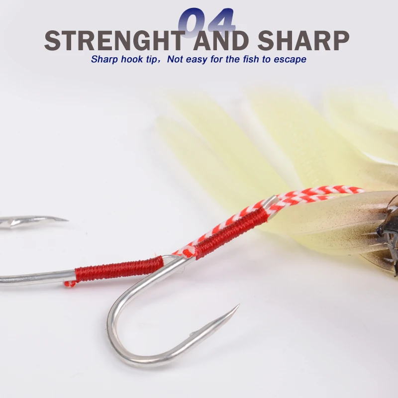 OBSESSION-Señuelos de Pesca de calamar, cebo Wobbler de goma Artificial suave de silicona, luminoso UV, 60g120g150g - imagen 5