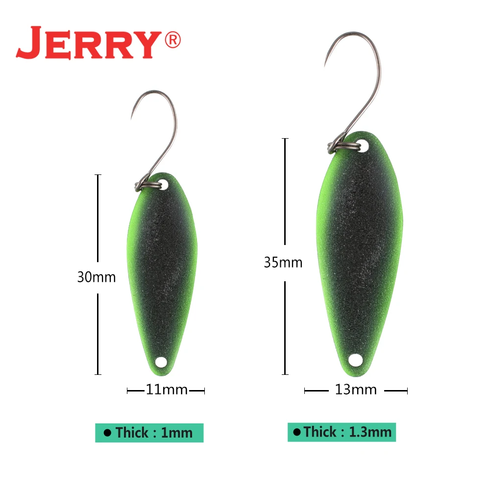 Jerry Lacerta-señuelos tipo cuchara giratoria para pesca, 1,9g, 2,5g, Aera, trucha, Trolling, anzuelos individuales, Micro señuelos duros - imagen 3