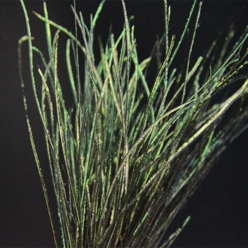 2 bolsas de fibras de pavo real iridiscentes naturales, atado de moscas, secas, ninfas húmedas, plumas de doblaje para cuerpos de pluma, costillas, collares, alas - imagen 2