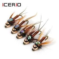 ICERIO BeadHead Latón Ninfa para Trucha