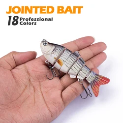 Hanlin Set 4 pulgadas 16,5g Señuelos de Pesca Wobblers multiarticulados Swimbait cebo Artificial duro Crankbait hundimiento Lucio aparejos de lubina