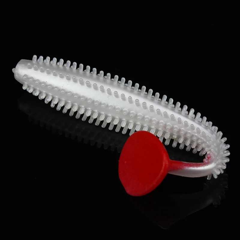 Señuelo blando de pesca con cola en T, larva de cola única, 6cm/1g, 9cm/4g, accesorios para peces con brillo de gusano, lote de 5 piezas - imagen 5