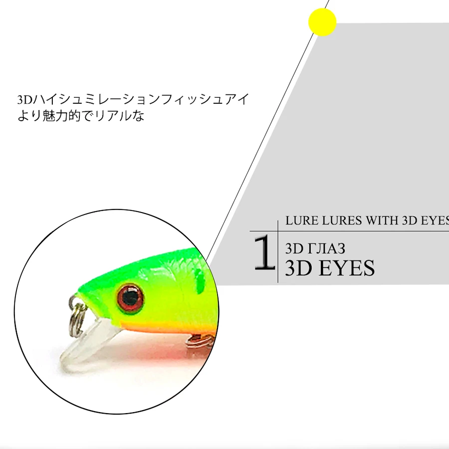 Señuelo de pesca Swimbait Crankbait, cebos artificiales Wobbler para peces/lucios de mar - imagen 4