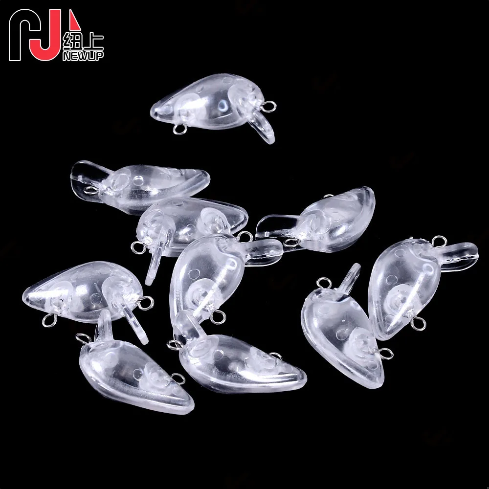 Cebos duros de plástico para manualidades, cebos duros sin pintar, Wobbler Crankbait, cuerpo rohling, 3CM, 1,5G, 10 piezas - imagen 5