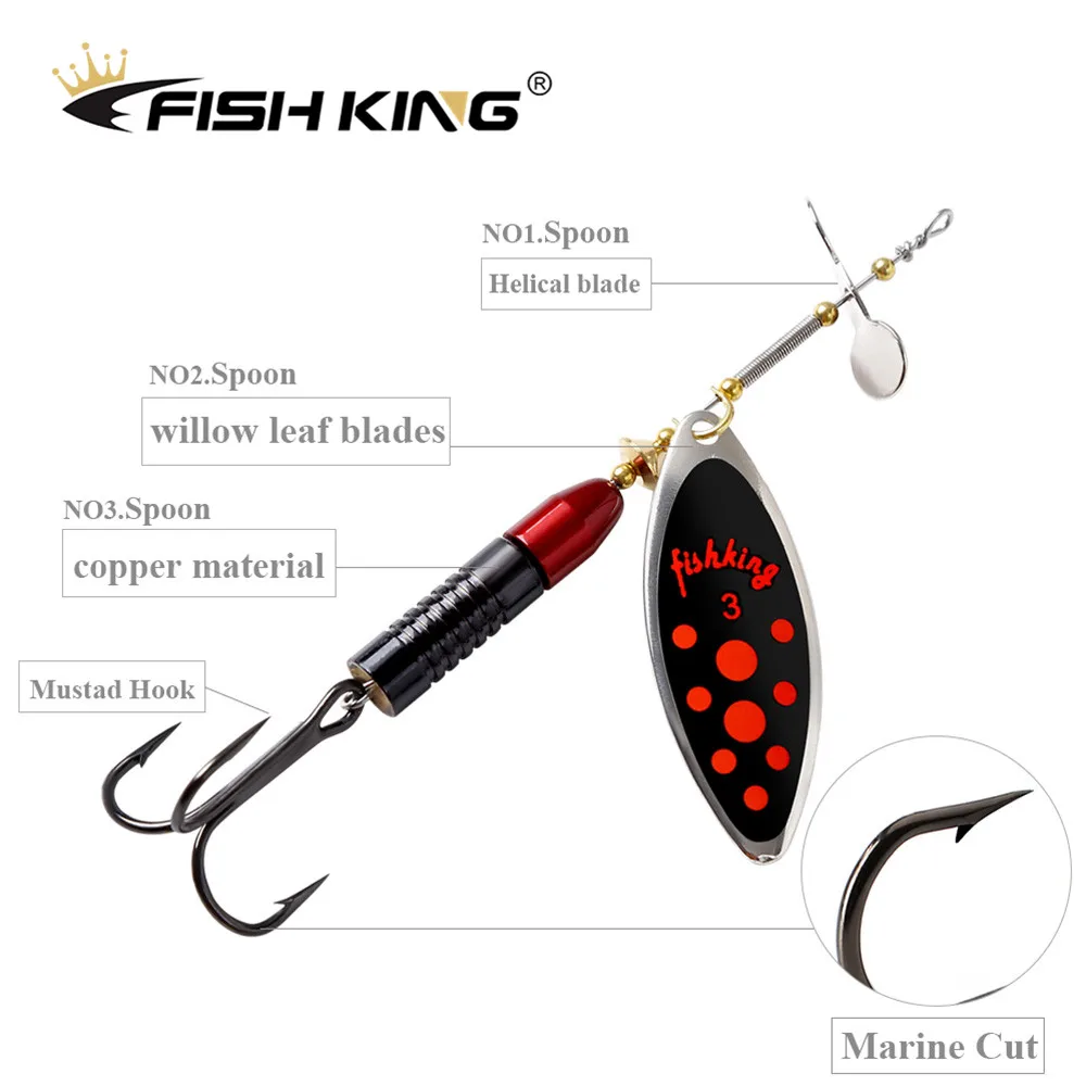 FISH KING-señuelo de pesca de 20g de largo, anzuelo giratorio para correr profundo, aparejos de pesca, cuchara Artificial, señuelo de Metal para pesca de Lucio - imagen 3