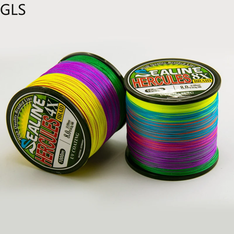 Sedal de pesca multifilamento de PE fuerte, hilo de pesca de carpa de agua salada al aire libre, Multicolor, 4 hebras/8 hebras, 500M - imagen 4