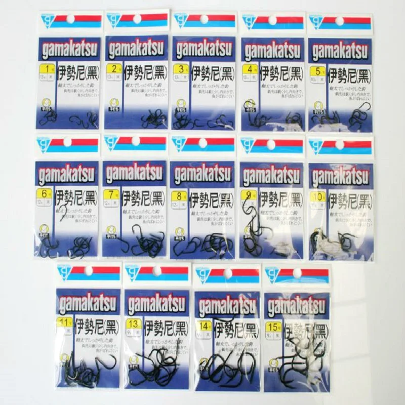 Ganchos japoneses Gamakatsu de púas negras, anzuelos de acero de alto carbono, súper usable, afilados, anticorrosión, anzuelos para peces de carpa - imagen 3