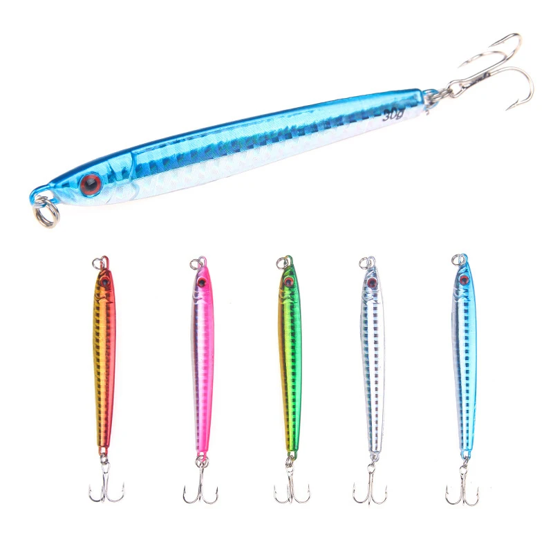 Señuelo de pesca de Metal, cebo duro Artificial, giratorio láser, Jigging, aparejos de pesca, 30g, 9cm - imagen 4