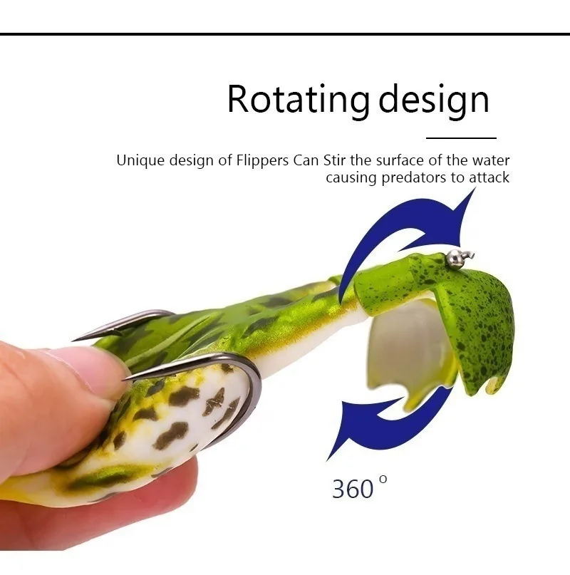 Señuelo de pesca de doble hélice Thunder Frog, 9cm/13,6g, biónico flotante, suave, Artificial, Crankbait, Minnow - imagen 5