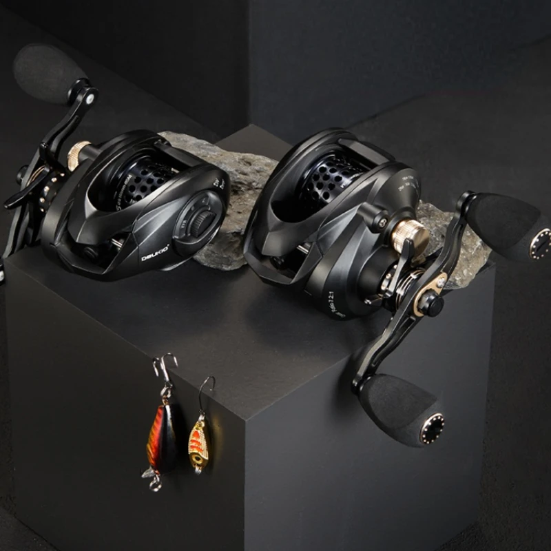 Rueda de pesca de Metal, accesorio para Baitcasting de larga distancia, ligera, microflujo, antipesca, anudado, 6 + 1B - imagen 3