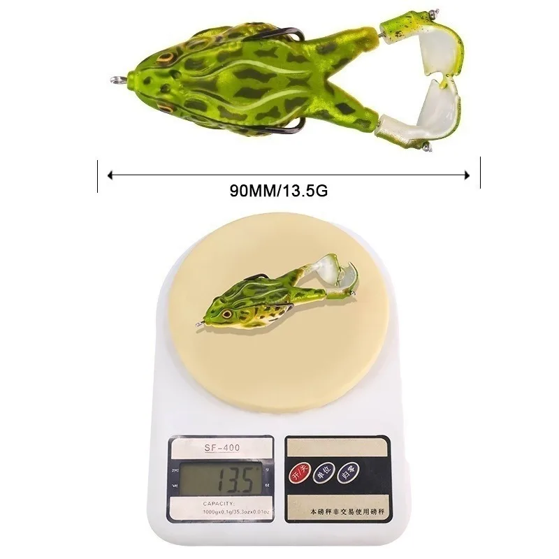 Señuelo de pesca de doble hélice Thunder Frog, 9cm/13,6g, biónico flotante, suave, Artificial, Crankbait, Minnow - imagen 4