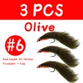 3PCS OLIVE SIZE 6