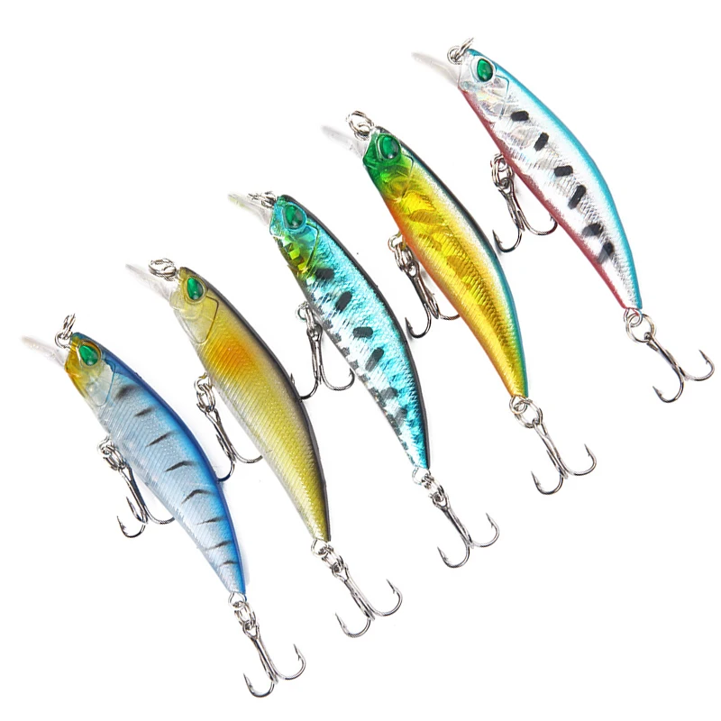 Crankbait Artificial realista, 1 Uds., Wobblers, cebo de pesca Artificial de mar, 7cm, 4g, Señuelos de pesca de pececillo, cebo de plástico duro 2023 - imagen 2