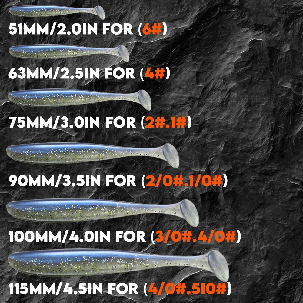 B & U 50 unids/lote pesca suave gusano anzuelos compensados acero alto en carbono ancho Super bloqueo anzuelos señuelo Softjerk 8 # -5/0 Aparejos de pesca - imagen 4