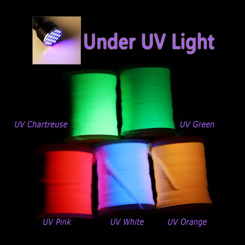 Bimoo 8 carretes 200D, hilo para atar moscas, 10 ~ 2/0 #, serpentinas de ninfas, lubina, trucha, Señuelos de Pesca, Material para atar moscas - imagen 4
