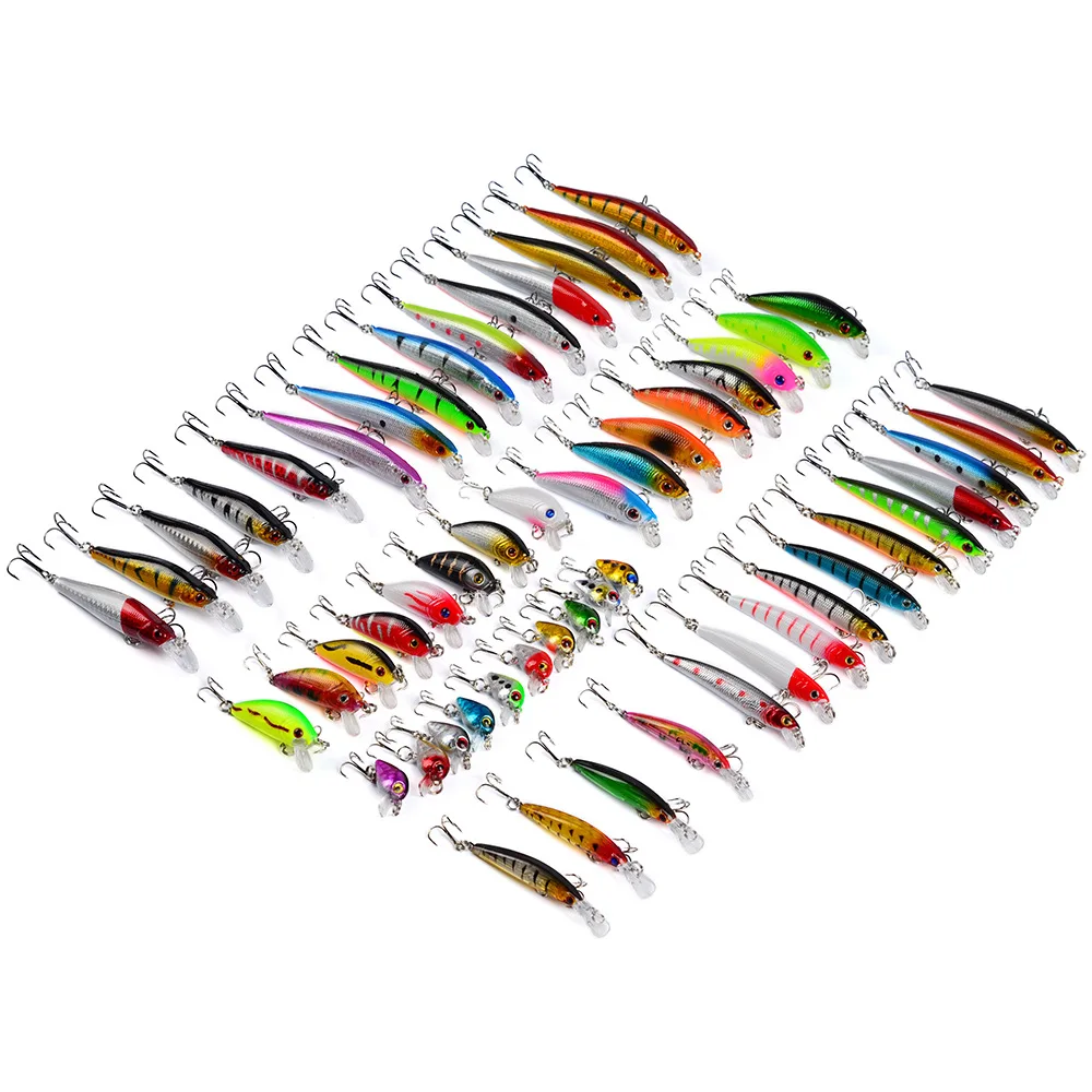 1 Juego de Wobbler carpas Minnow duro/Artificial/cebo falso para aparejos de pesca/señuelo mezclado Swimbait Crankbaits Trolling Pike - imagen 3