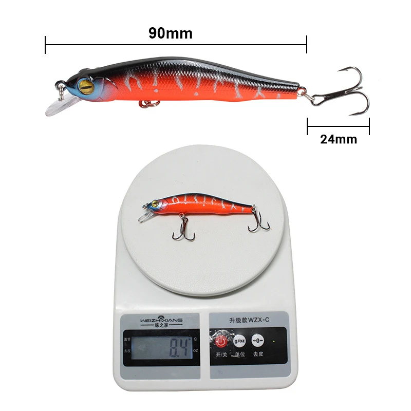 Señuelo de Pesca de pececillo que se hunde, cebo Artificial duro de 8cm y 8,5g, ojos 3D, Crankbait de plástico de alta calidad, 1 unidad - imagen 5