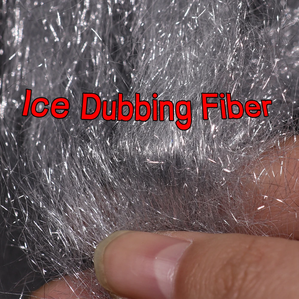 Bimoo-atado de moscas de colores surtidos, fibra Dub de hielo brillante sintética ultrafina para Ninfa Scud, Material de atado de camarones, 14 paquetes - imagen 2