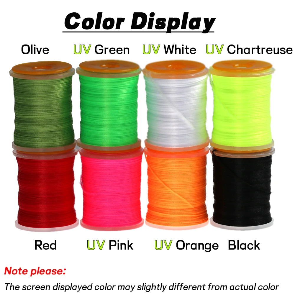 WIFREO 100 yardas 200D UV hilo de mosca grande Premium fuerte duradero atado de moscas carrete de hilo salmón moscas de lubina atado Material de hilo - imagen 3