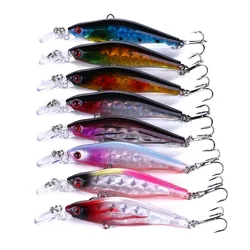 Minnow Wobbler 80mm 6,3g Biónico – 8 Colores con Anzuelos Triples