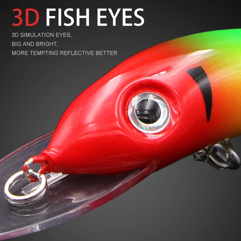 Wondershot A13 Minnow flotante duro Wobbler cebo Artificial de plástico para señuelo de pesca aparejos lubina 100mm 16g Mustad gancho Crankbait - imagen 5