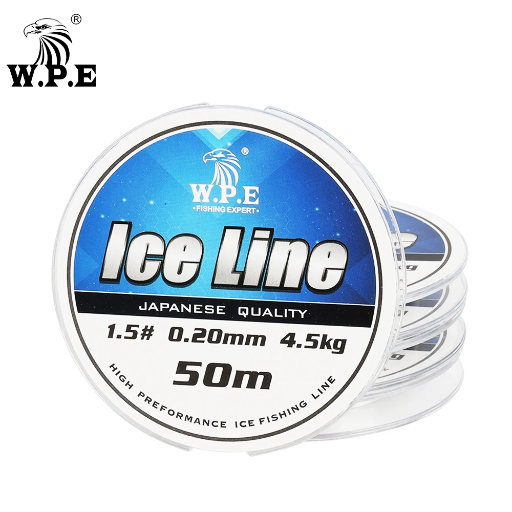 W.P.E-sedal de pesca en hielo de nailon, hilo de pesca de Material japonés, monofilamento fuerte, 30m/50m, 2,2 kg-4,5 kg, 0,12mm-0,20mm - imagen 4