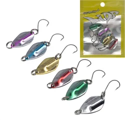 Cucharas artificiales bicolor con anzuelo sencillo