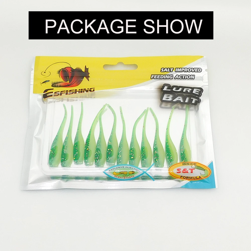 ESFISHING Pintail Baby Shad 50mm cebo suave suavidad y alta elasticidad Pesca Señuelos de Pesca artificiales aparejos - imagen 4