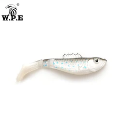 W.P.E Señuelo Wobbler Suave 100mm Ojos 3D Cola en T