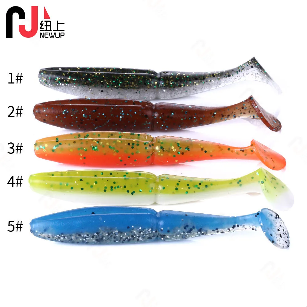 Cebo de sábalo de silicona suave, Wobblers artificiales para trucha, bagre, artículos, aparejos, 10cm, 9,7g, 5 unidades - imagen 3