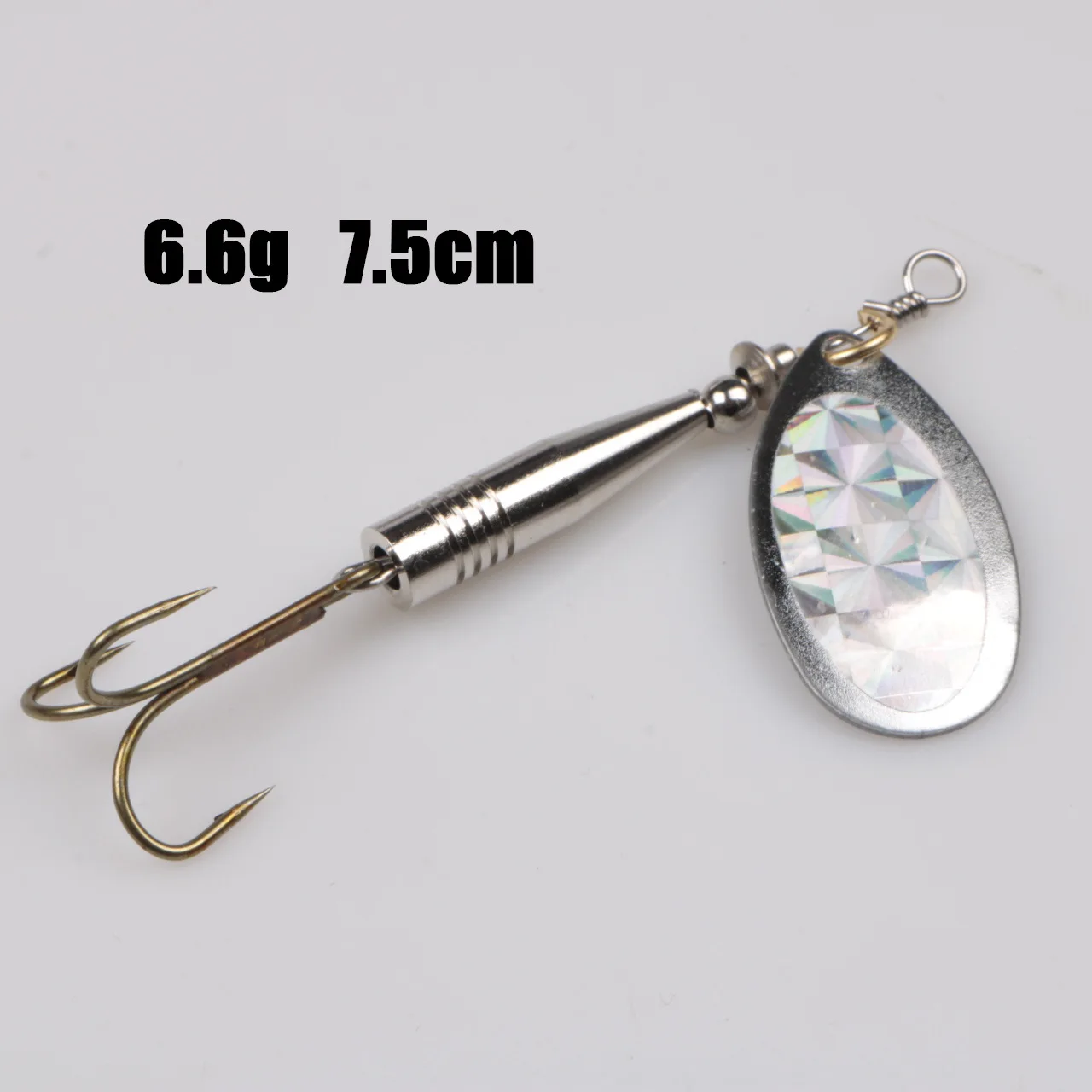 1pcs/lot Rotating Spinner Metal Fishing Lure Wobblers Spoon Hard Bait Treble Hooks Bass Pesca Trout Jigging Lure Fishing Tackle - imagen 4