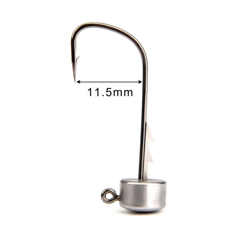 CAST & Catch Big Back Sting Fine Ned Hook Lua Soft Bait Blackpit Stream Anti-colgante Hook Barb Hook Pesca - imagen 2