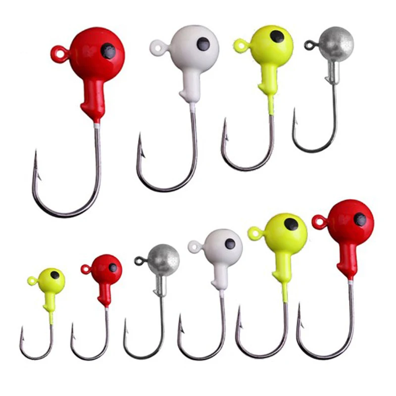10 unids/lote nuevo anzuelo con cabeza de anzuelo 3,5g 5g 7g 10g 12g 14g 18g anzuelo de pesca Jig señuelo cebos duros aparejos de pesca de gusano suave - imagen 2