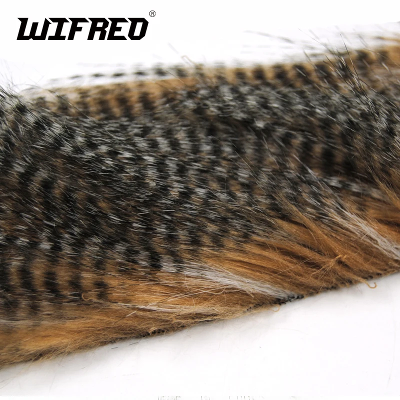 Wifreo 1 bolsa 5X12CM atado de moscas Furabou Grizzly Color artesanía fibra de piel para Streamer Material de ala trasera tamaño mediano - imagen 4