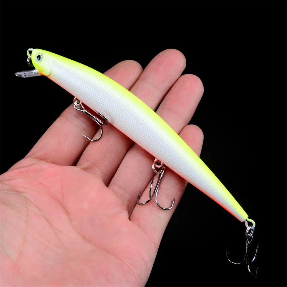 Señuelo de pesca de pececillo, cebo duro Artificial flotante, Wobbler, Crankbait, aparejos de pesca de lubina de agua dulce, 12,5 cm, 12g, 1 pieza - imagen 3