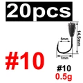 20pcs size 10 0.5g