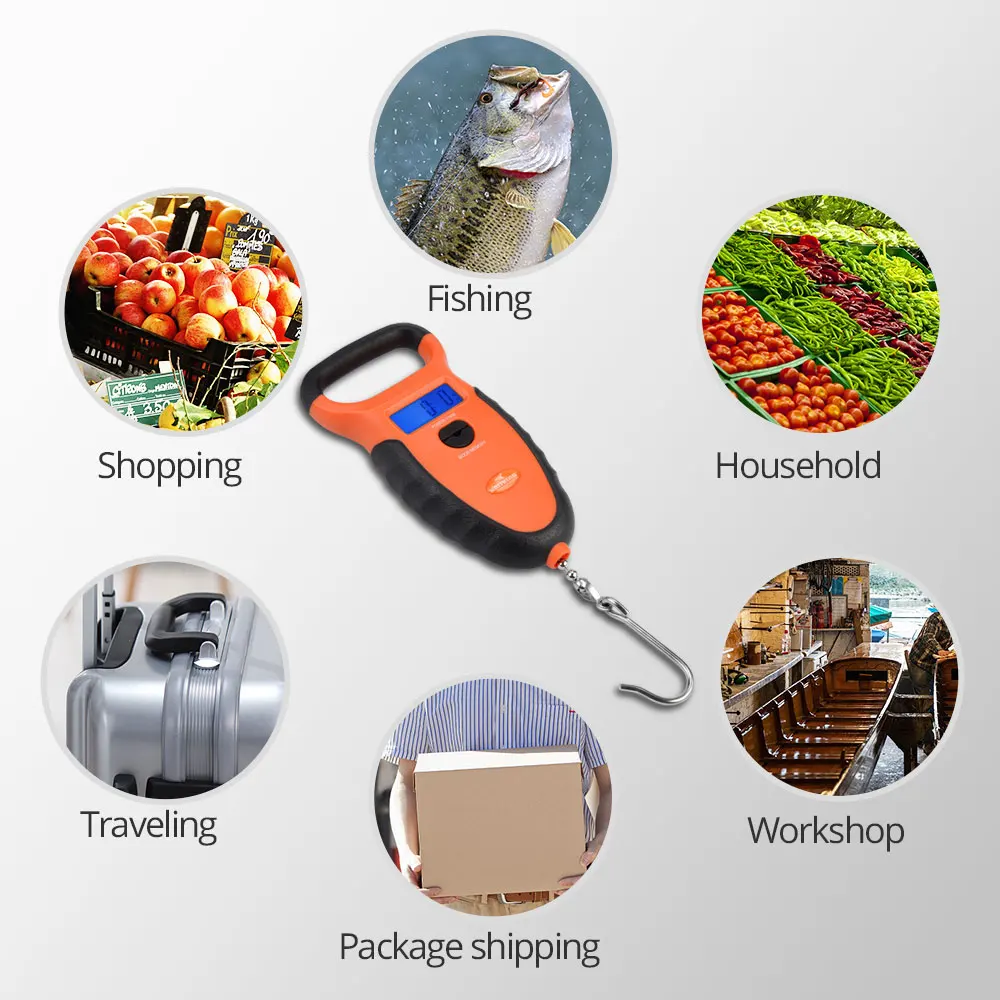 KastKing-báscula Digital flotante impermeable, modo Dual, libras, onzas, kilogramos, Mango antideslizante que incluye pinza para labios sin perforaciones - imagen 4